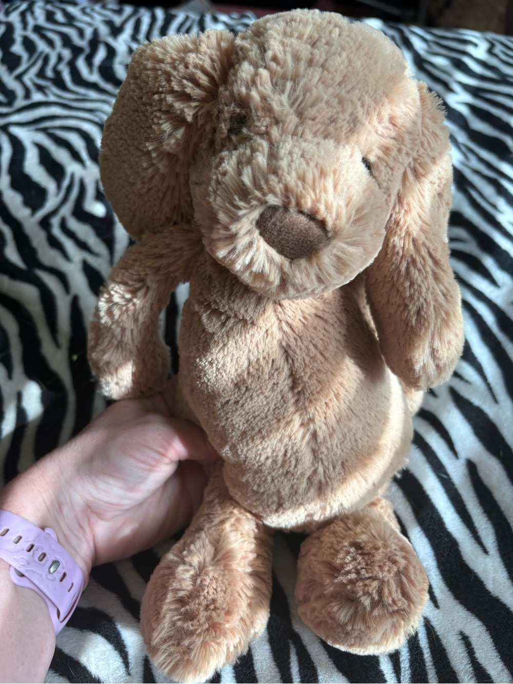 Jellycat Tan Plush Dog Stuffed Animal - Picture 2 of 5
